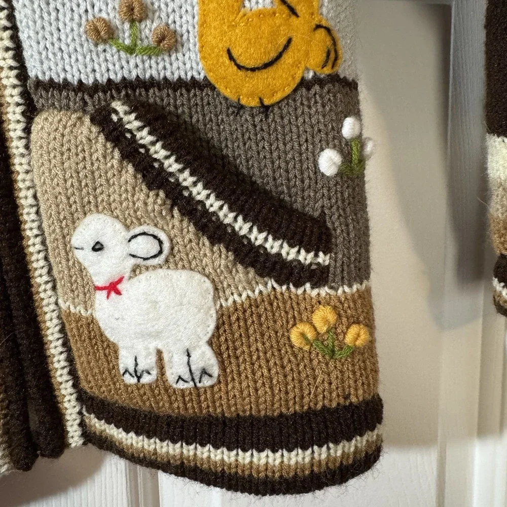 Peruvian handmade‎ kids alpaca zip up jacket no size